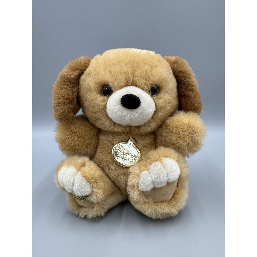 Vintage Main Joy Limited Platinum Plus Puppy Dog Plush 8” Stuffed Animal Brown